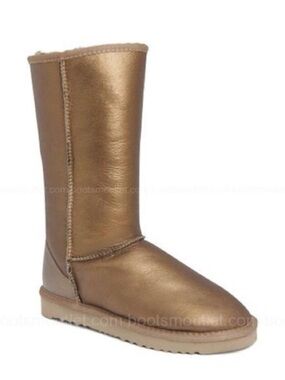 UGG Metallic Bronze Tall Shearling Boot